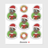 Zwarte jongen met een glazen Kerst sticker (Vel)