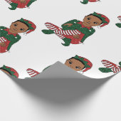 Zwarte jongen verjaardagscadeau melanine jongens K Cadeaupapier (Hoek)