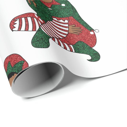 Zwarte jongen verjaardagscadeau melanine jongens K Cadeaupapier (Rol Hoek)