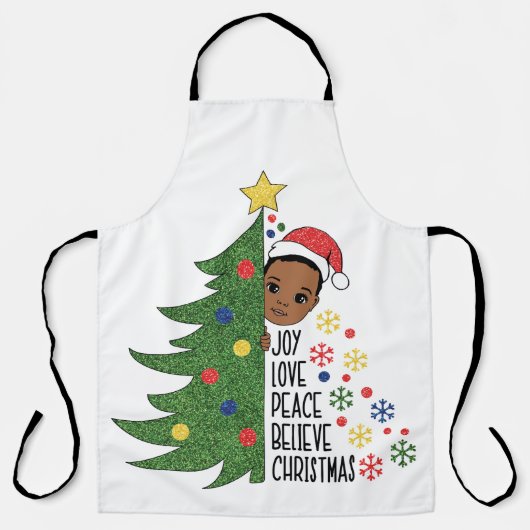 Zwarte jongen verjaardagscadeau melanine jongens K Schort (Voorkant)