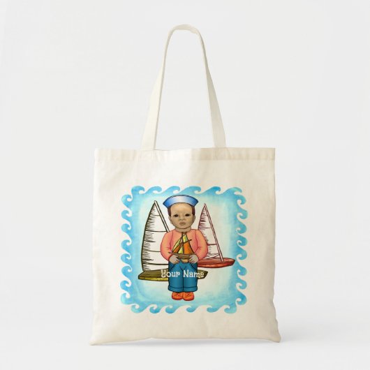 Zwarte Jongen Zeiler Tote Bag (Voorkant)