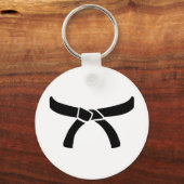 Zwarte judogordel sleutelhanger (Voorkant)