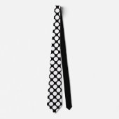 Zwarte Jumbo Stippen Custom Necktie Stropdas (Voorkant)