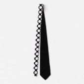 Zwarte Jumbo Stippen Custom Necktie Stropdas (Achterkant)