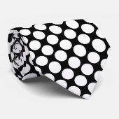 Zwarte Jumbo Stippen Custom Necktie Stropdas (Opgerold)