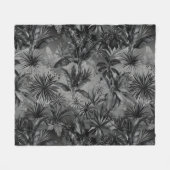 Zwarte jungle fleece deken (Voorkant (Horizontaal))