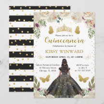 Zwarte Jurk Donkere Huid Prinses Quinceanera
