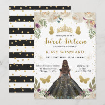 Zwarte Jurk Donkere Huid Prinses Sweet 16