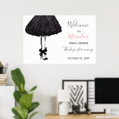 Zwarte jurk hoge hakken vrijgezellenfeest poster (Thuiskantoor)