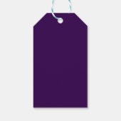 Zwarte jurk paarse bruidsdouche cadeaulabel (Achterkant)