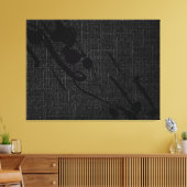 Zwarte jute moderne Abstracte verf Canvas Afdruk (Insitu (Woonkamer))