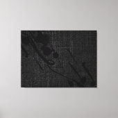 Zwarte jute moderne Abstracte verf Canvas Afdruk (Voorkant)