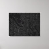 Zwarte jute moderne Abstracte verf Canvas Afdruk (Voorkant)