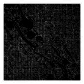 Zwarte jute moderne Abstracte verf Perfect Poster (Voorkant)