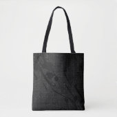 Zwarte jute moderne Abstracte verf Tote Bag (Voorkant)