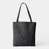 Zwarte jute moderne Abstracte verf Tote Bag (Achterkant)