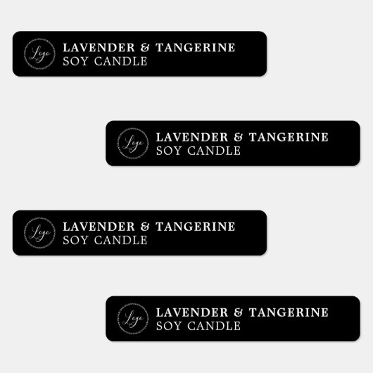 Zwarte kaars, tamper-bestendig zegel, uw Logo etik Labels (Groep)