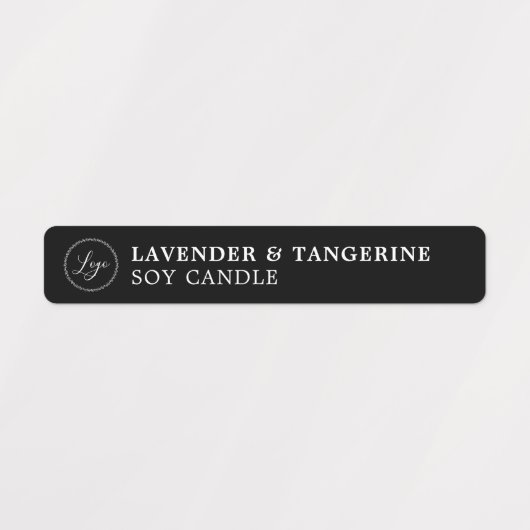 Zwarte kaars, tamper-bestendig zegel, uw Logo etik Labels (Design 1)