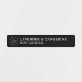 Zwarte kaars, tamper-bestendig zegel, uw Logo etik Labels (Design 2)