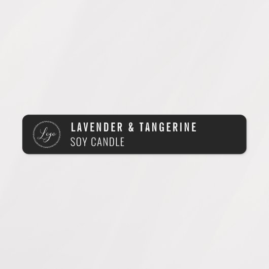 Zwarte kaars, tamper-bestendig zegel, uw Logo etik Labels (Design 2)