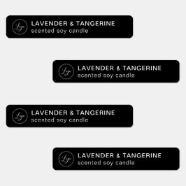 Zwarte kaars, tamper-bestendig zegel, uw Logo etik Labels