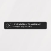 Zwarte kaars, tamper-bestendig zegel, uw Logo etik Labels (Design 1)