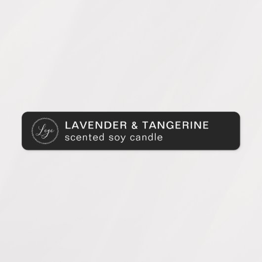 Zwarte kaars, tamper-bestendig zegel, uw Logo etik Labels (Design 1)