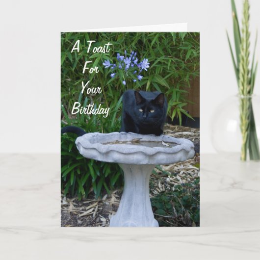 Zwarte Kaart 2 van de Verjaardag van de Kat (Voorkant)