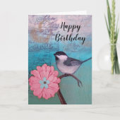 Zwarte Kaart van de Birthday-cichorei (Voorkant)