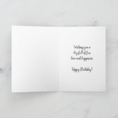 Zwarte Kaart van de Birthday-cichorei (Binnen)