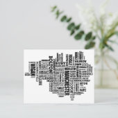 Zwarte kaart van Greater Manchester (Staand voorkant)