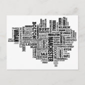 Zwarte kaart van Greater Manchester (Voorkant)