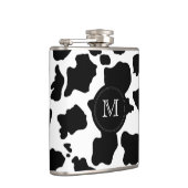 Zwarte Kabelhuid | Aangepaste monogram fles Heupfles (Rechts)