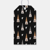 Zwarte kabouter Buffalo Plaid Kerstmis Cadeaulabel (Achterkant)