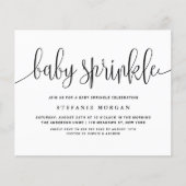 Zwarte kalligrafie Baby Sprinkle Invitation (Voorkant)