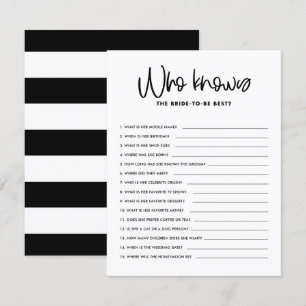 Zwarte kalligrafie die Vrijgezellenfeest game kent Kaart