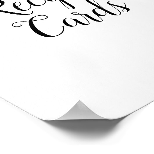 Zwarte kalligrafie Recept Kaarten Teken Poster (Hoek)