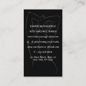 Zwarte kalligrafie Vrouw Bodembedekking Visitekaartje (Achterkant)