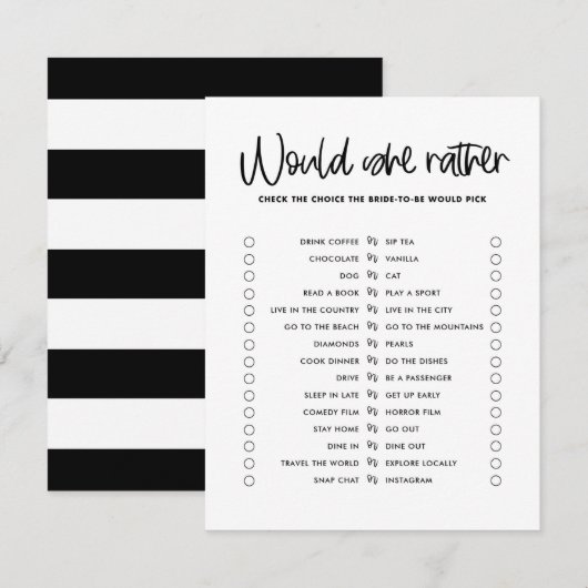 Zwarte kalligrafie zou ze een beetje beter spelen kaart (Voorkant / Achterkant)