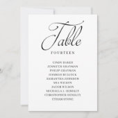 Zwarte kalligrafietabel Aantal Kaarten in de Zitka (Voorkant)