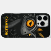 Zwarte kameleon gepersonaliseerd Case-Mate iPhone case (Achterkant (horizontaal))