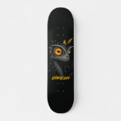 Zwarte kameleon gepersonaliseerd persoonlijk skateboard (Voorkant)