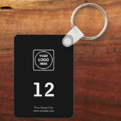 Zwarte kamernummersleutelhanger | Op maat voor hot Sleutelhanger (Achterkant)