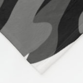 Zwarte kamouflage fleece deken (Hoek)