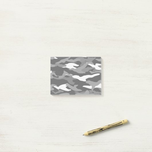 Zwarte kamouflage post-it® notes (Op bureau)