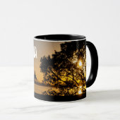 Zwarte kangoeroe bij zonsondergang in Australië Mok (Voorkant rechts)