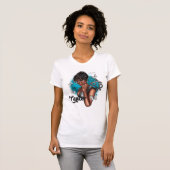Zwarte Kankerdiva met Vlinders Koesteren T-shirt (Voorkant volledig)