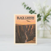  zwarte kanon van het Gunnison National Park Briefkaart (Staand voorkant)