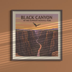 zwarte kanon van het Gunnison National Park Poster