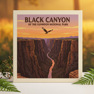  zwarte kanon van het Gunnison National Park Tegeltje